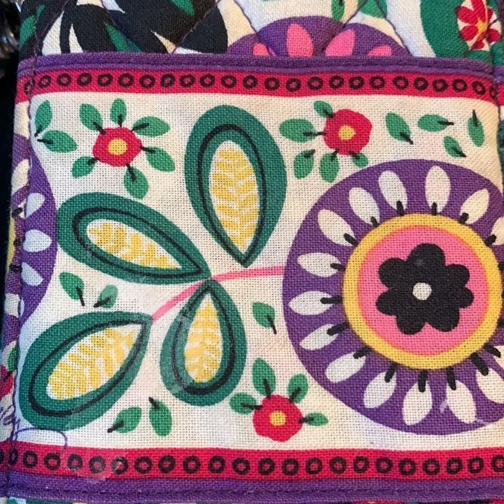 Vera Bradley Floral Wristlet Wallet Purple